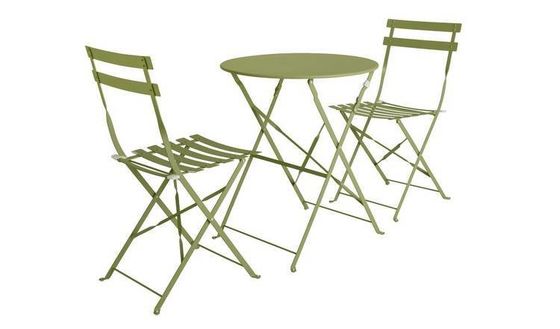 Stylish Metal Steel Tuin Set voor Patio Tuin Cottage W80xD68xH82cm Outdoor Bistro Set