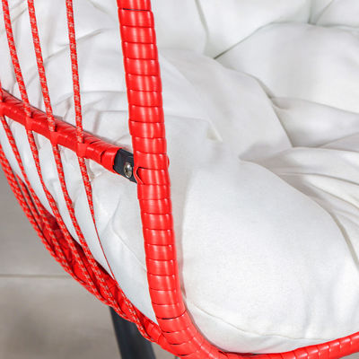 Tuinmeubilair W100xL120xH198cm Patio Swing Plastic PE Rattan Egg Chair Hanging Chair