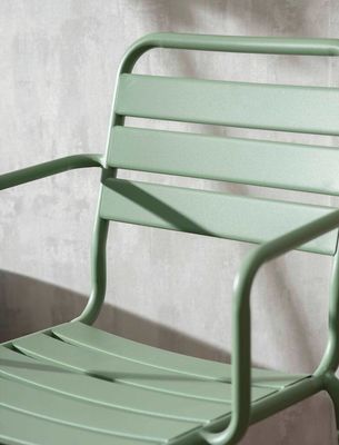 Modern Design AJUNION Metalen stalen tuinstoelen in H85 x W52 x D47cm Grootte