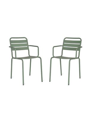 Modern Design AJUNION Metalen stalen tuinstoelen in H85 x W52 x D47cm Grootte