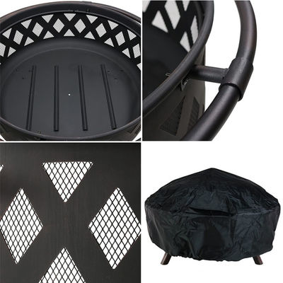 Buitenplaats Tuin Vuur Camping Metalen Vuurput Bowl met Poker en Cover