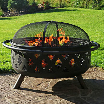 Buitenplaats Tuin Vuur Camping Metalen Vuurput Bowl met Poker en Cover
