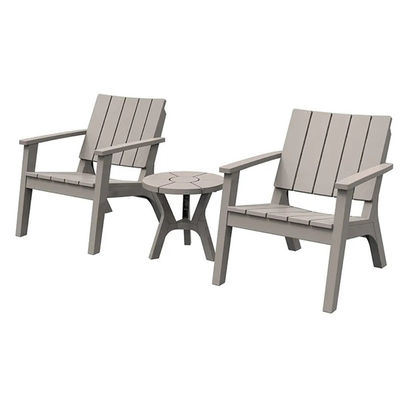 Houten tafel- en stoelstel van kunststof voor Nordic Outdoor Patio Garden Balkon Cafe Restaurant