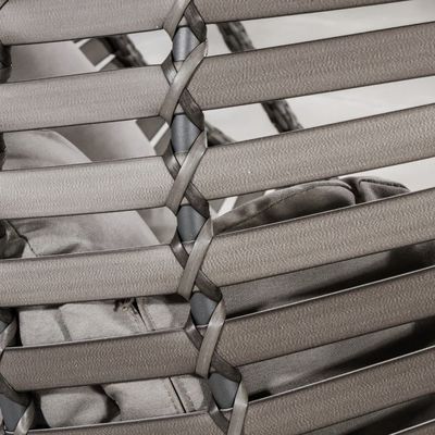 Metalen frame all weather hangende stoel met polyester kussen en tuin eenpersoonsstoel