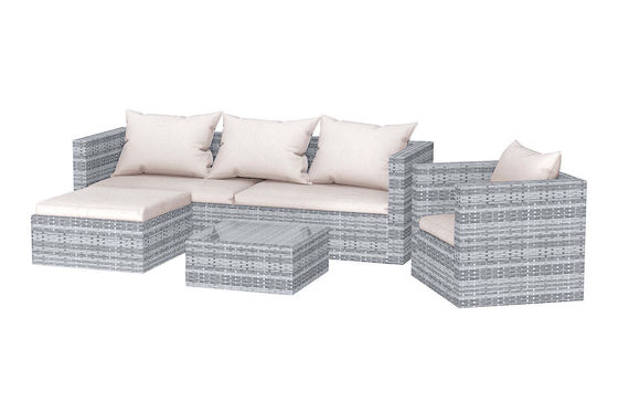 Postverpakking Y AJUNION Wicker Rattan Tuinbank Set Buitenmeubilair Sectie