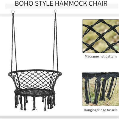 Buitenmeubilair Macrame katoen touw hangmat stoel schommelingen voor binnen en buiten