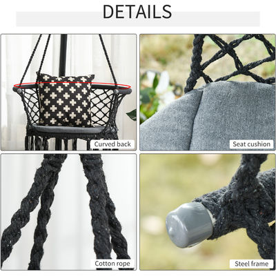 Buitenmeubilair Macrame katoen touw hangmat stoel schommelingen voor binnen en buiten