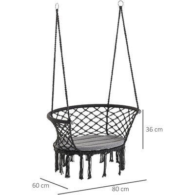 Buitenmeubilair Macrame katoen touw hangmat stoel schommelingen voor binnen en buiten