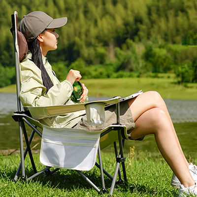 Outdoor Camping Draagbare opvouwbare strandstoel met armsteun en verwijderbaar armsteunontwerp