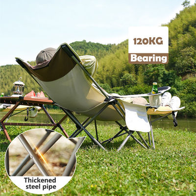 Outdoor Camping Draagbare opvouwbare strandstoel met armsteun en verwijderbaar armsteunontwerp