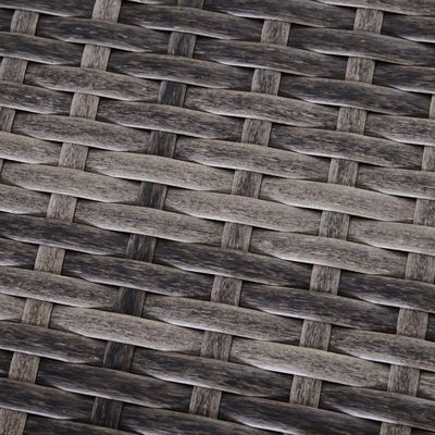 AJUNION 3-delige rotan tuinbank set met verstelbare rugleuning en stalen buis frame