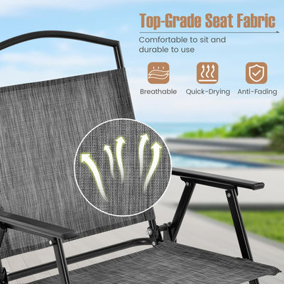 Postverpakking Vierkante Eettafel en Teslin Stoel Set voor Outdoor Garden Cafe Restaurant