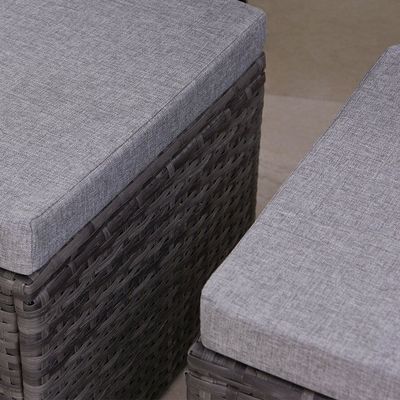Recreatie Outdoor AJUNION 4 zitplaatsen Wicker Rattan Tuinmeubilair Sofa Hoek Lounge Set