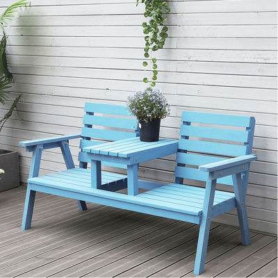 Buitentuin solide houten dubbele stoel bank met tafel Geniet van uw patio in stijl