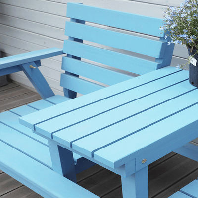 Buitentuin solide houten dubbele stoel bank met tafel Geniet van uw patio in stijl