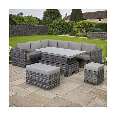 Moderne design All Weather Hoekbank Set met verstelbare tafel L.265 X W.204 X H.66cm