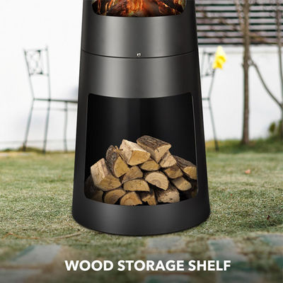 Buitenplaats Tuin Camping Vuurput met Poker Gegote ijzer Houtskool Kaap Chimenea