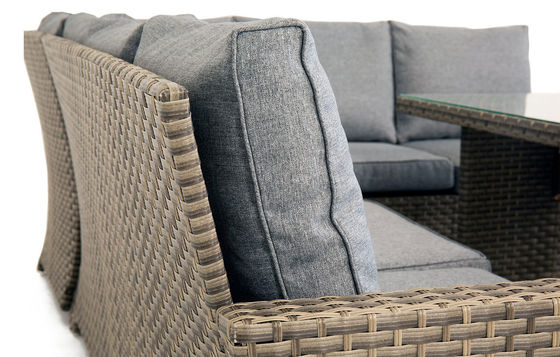Stoelgrootte L.44 X W.44 X H.41cm AJUNION PE Rattan Tuin Set voor uw buitenruimte