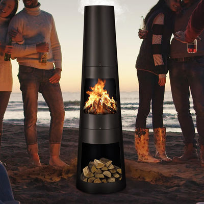 Buitenplaats Tuin Camping Vuurput met Poker Gegote ijzer Houtskool Kaap Chimenea