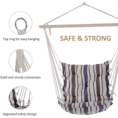 3.1kg AJUNION Outdoor Swing Hammock Stoel Moderne stijl Hangende katoenen touw Swing stoel
