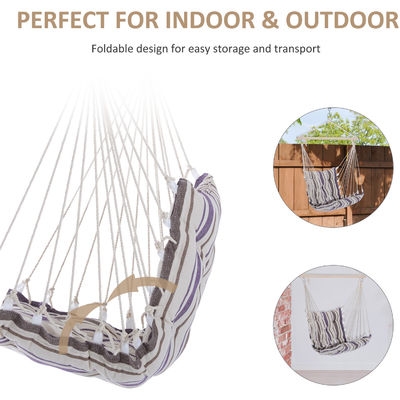 3.1kg AJUNION Outdoor Swing Hammock Stoel Moderne stijl Hangende katoenen touw Swing stoel