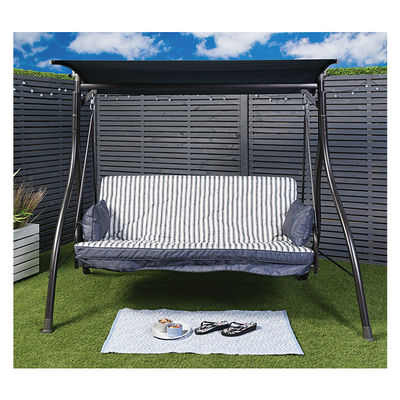 Comfortabele en duurzame 3 zitplaatsen tuin schommelstoel met baldachin Gewichtscapaciteit 340kg