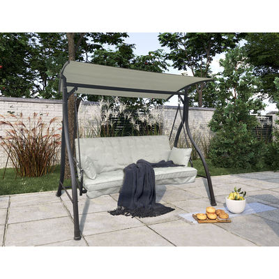 Comfortabele en duurzame 3 zitplaatsen tuin schommelstoel met baldachin Gewichtscapaciteit 340kg