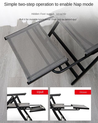 Outdoor Indoor Foot Pedal Mesh Stoel Pvc Stoel Opvouwbaar Slaapstoel Stoel voor het strand