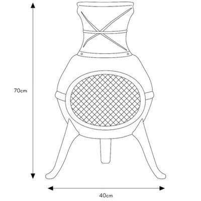 Metal Outdoor Patio Backyard Garden Camping Heavy Duty Steel Wood Burning Firepit Houtskool Fire Pit Fireplace Chimenea met Rain Cap