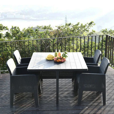 Logo Geen of aangepast logo Nordic Outdoor Stackable Plastic Eettafel en Stoel Set