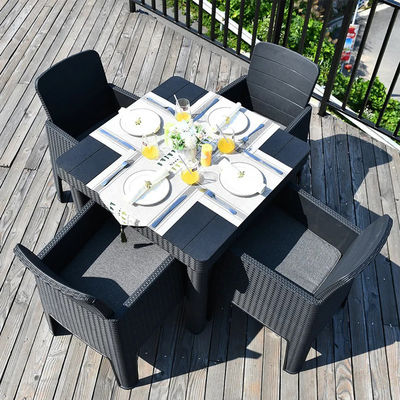 Logo Geen of aangepast logo Nordic Outdoor Stackable Plastic Eettafel en Stoel Set