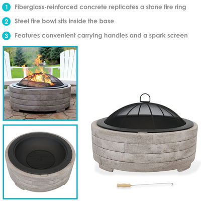 Houtskool barbecue grill vuurput schaal voor buiten patio tuin vuur camping picknick