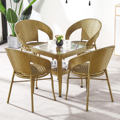Moderne design Outdoor stapelbare fauteuil en salontafel voor terras tuinbalkon