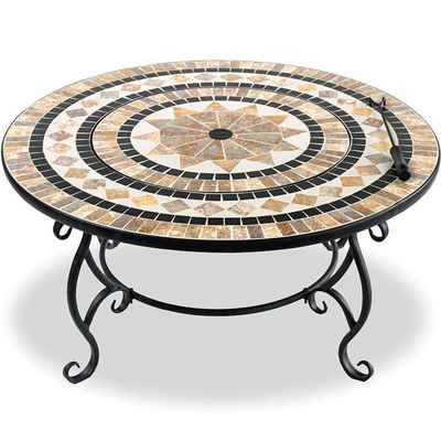 Multifunctioneel Mosaïek vuurput voor kampvuur en houtskool BBQ grill tafel