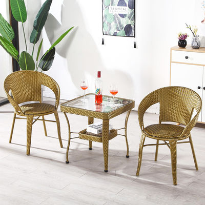 Moderne design Outdoor stapelbare fauteuil en salontafel voor terras tuinbalkon