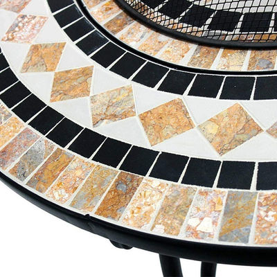 Multifunctioneel Mosaïek vuurput voor kampvuur en houtskool BBQ grill tafel