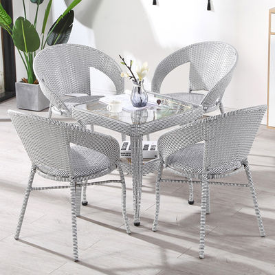 Moderne design Outdoor stapelbare fauteuil en salontafel voor terras tuinbalkon