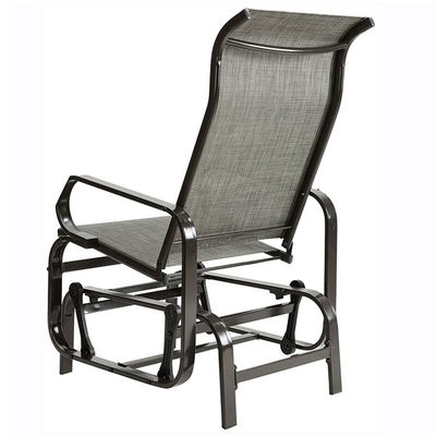 Metalen frame Buiten Bistro Patio Tuin Single Rocking Lounge Stoel met Custom Logo