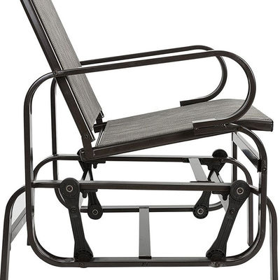 Metalen frame Buiten Bistro Patio Tuin Single Rocking Lounge Stoel met Custom Logo