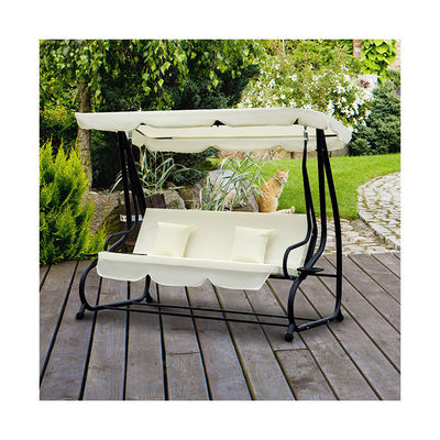 Tuin swing hangende stoel met poeder gecoate afwerking en veer haak W120xL200xH164cm