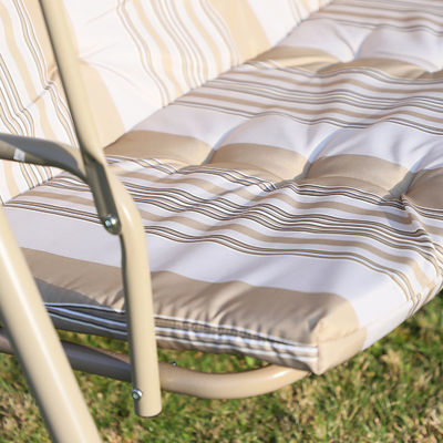 Modern Design AJUNION 3 zitplaatsen Outdoor Metalen Frame Patio Schommelingen Bank Schommel Bed Stoel