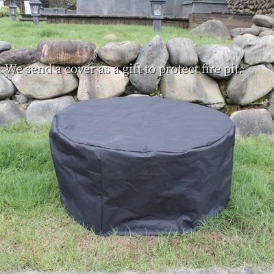 Moderne openluchtvuurput AJUNION 36 inch metalen ronde hout brandende vuurput met 2 grills