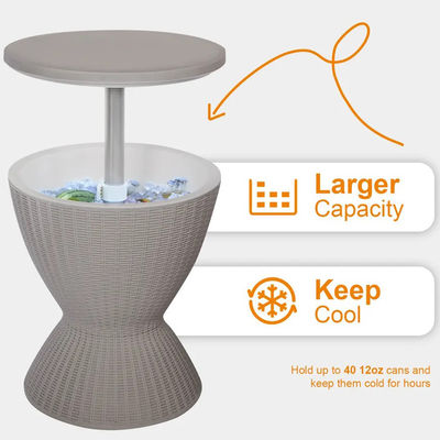 48.5*48.5*57.5cm Custom Logo Ice Cooler Lift Top Koffie Wijn Biertje Tafel voor Outdoor Camping