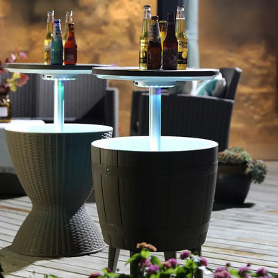 48.5*48.5*57.5cm Custom Logo Ice Cooler Lift Top Koffie Wijn Biertje Tafel voor Outdoor Camping