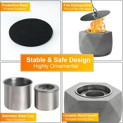Pounds AJUNION Draagbare Mini Beton Vuurput Tafelplaat Alcohol Brandende Vuurput Bowl