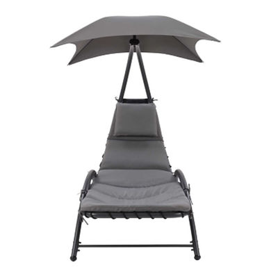 Buitenste stoel met metalen stoffen Strand Terrasse Tuin hangmat Schommelstoel met baldachin 118*171*165 cm