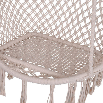 AJUNION Macrame hammock hangende schommelstoel metaal frame katoenen touw post verpakking Y