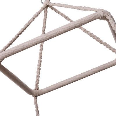 AJUNION Macrame hammock hangende schommelstoel metaal frame katoenen touw post verpakking Y