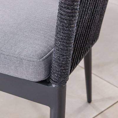 Rope Weave AJUNION 3 Piece Aluminium Bistro Set voor balkon Cottage en strand zitplaatsen
