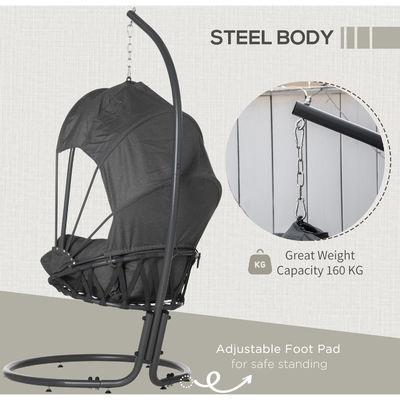 AJUNION Opvouwbare ei stoel en stand De perfecte combinatie voor buitenmeubilair